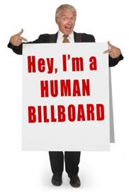 human billboard